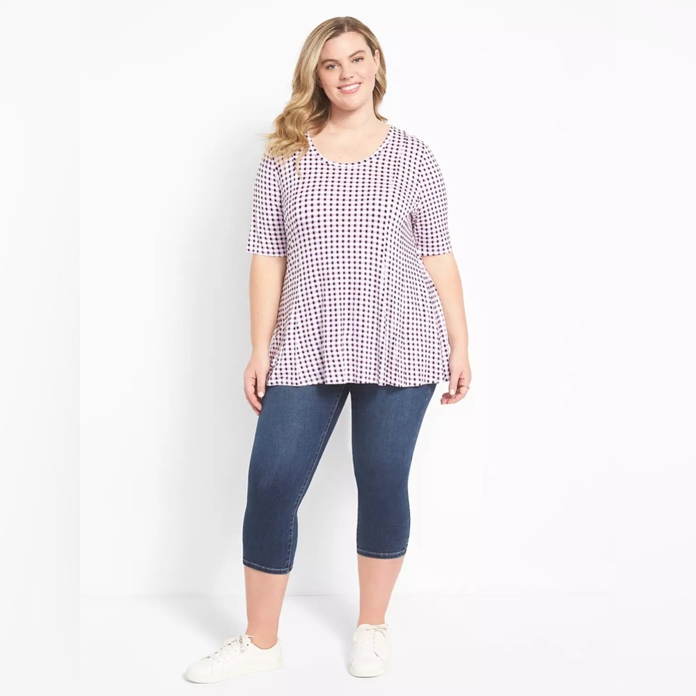 Lane Bryant - Classic Perfect Sleeve Scoop-Neck Fit & Flare Tee